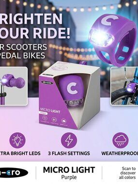 Micro Scooter Light With a Flexible Silicon Body ans a Prominent C